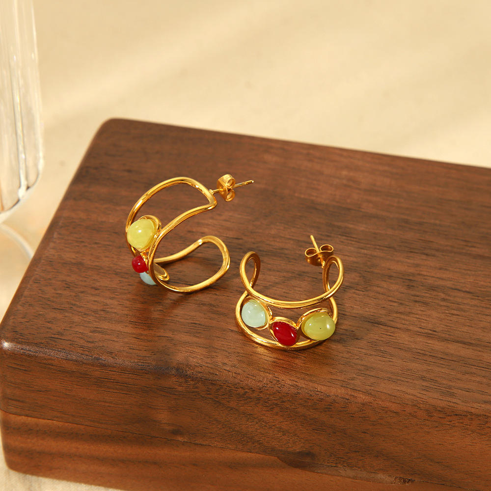 Orek Radiant Harmony Crystal Earrings waterproof anti tarnish earrings for women