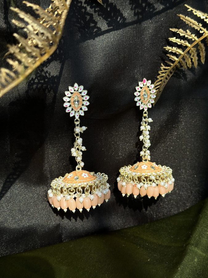 Blush Blossom Jhumka Drops