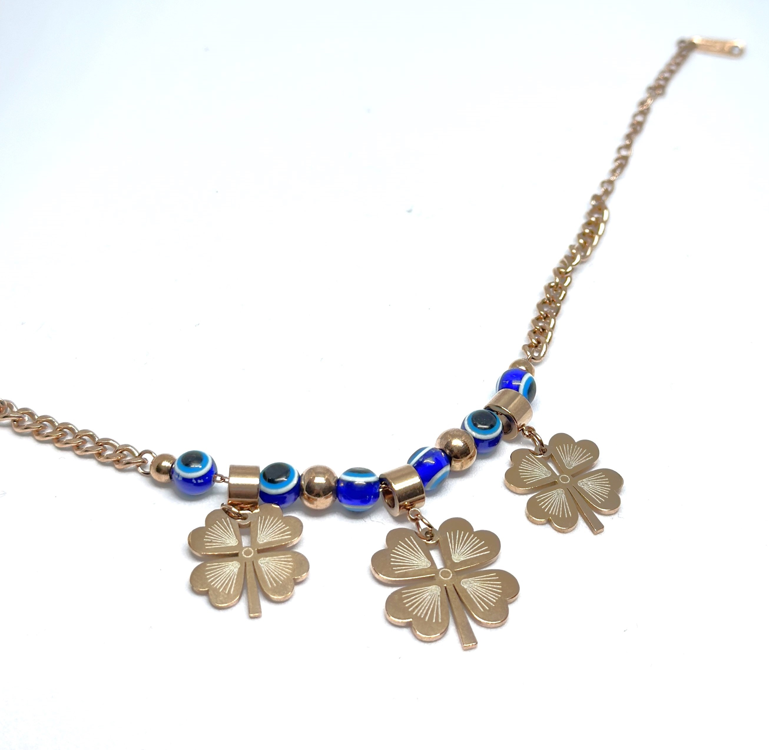 Orek western evil eye with heart shaped locked bracelet  - additional view
