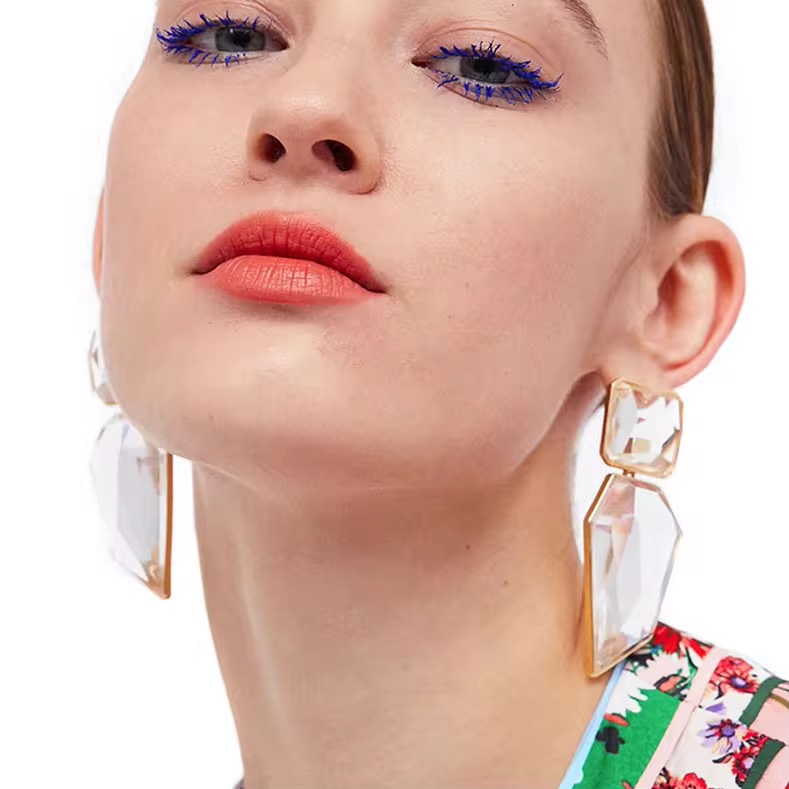 Classic Geometric Resin Drop Earrings