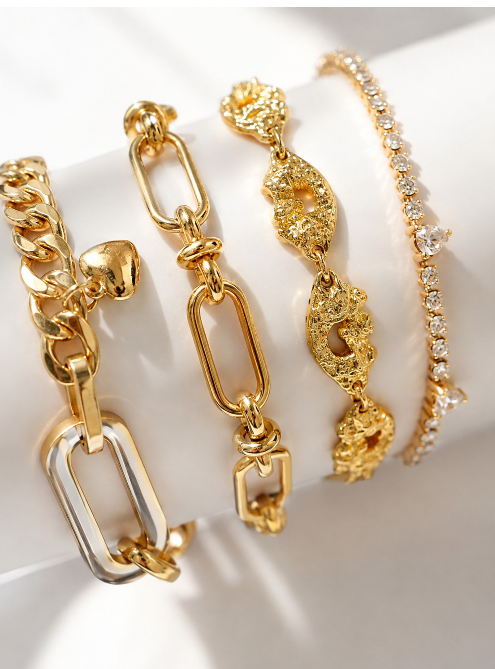 Orek Layered gold Bracelet styled for everyday fashion