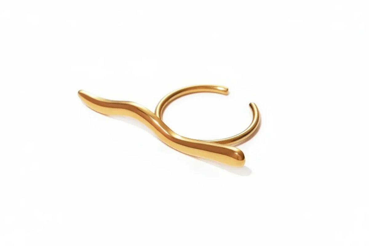 Orek Ridge Corrugated Ring waterproof anti tarnish ring for women