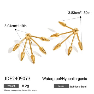 Punk Spike Stud Arrow Minimalist Vintage Earrings
