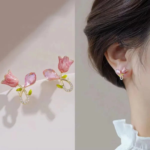 OREK Arelia Bloom Spark Studs Anti Tarnish Gold Plated Jewelry 2.5 Micron Premium Finish Long Lasting with 1 Year Exchange Warranty