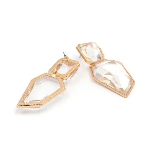 Classic Geometric Resin Drop Earrings