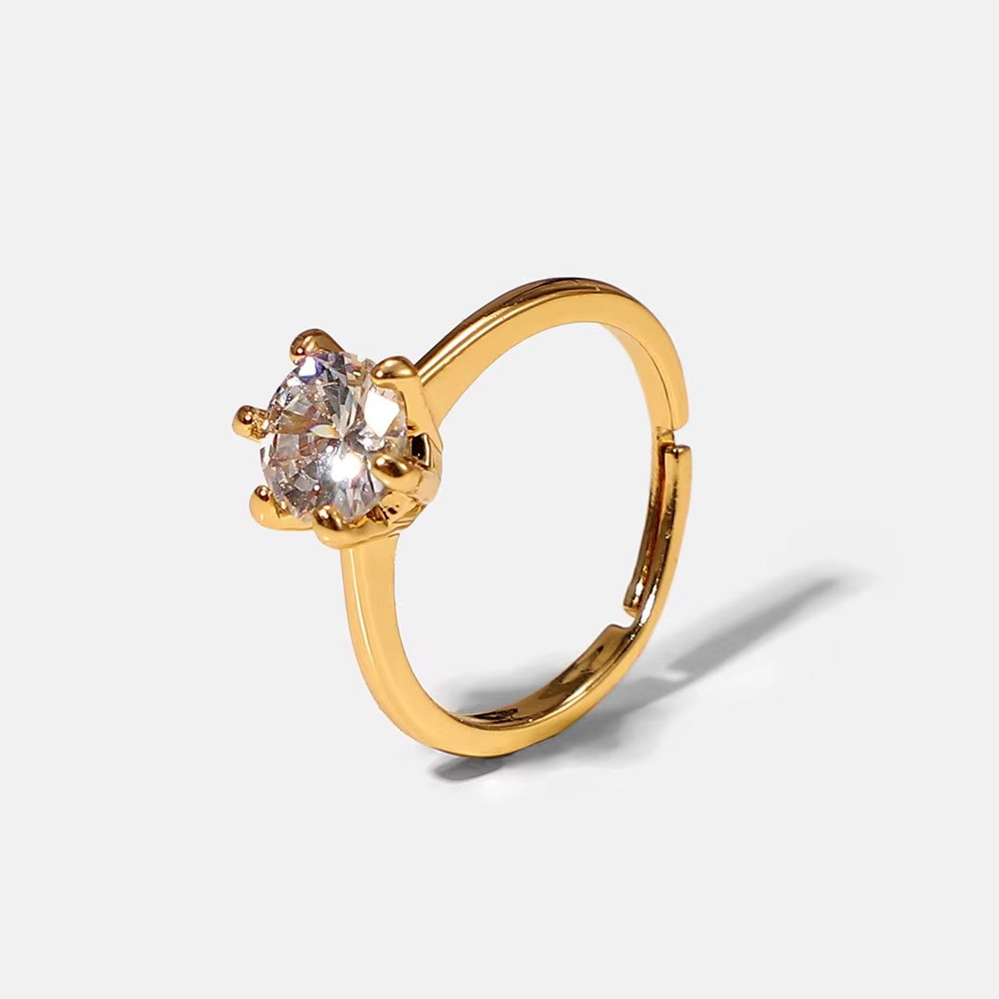 Orek Elouise Round Zircon Ring waterproof anti tarnish ring for women