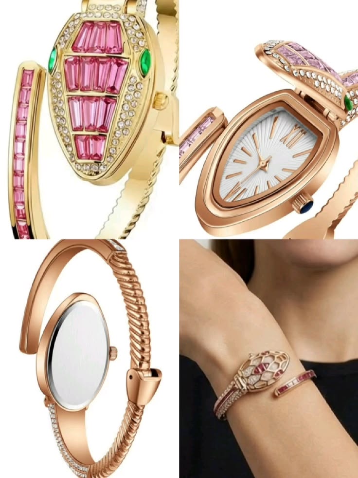 Rose Gold & Blush Pink Serpent Luxe Watch