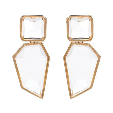 Classic Geometric Resin Drop Earrings