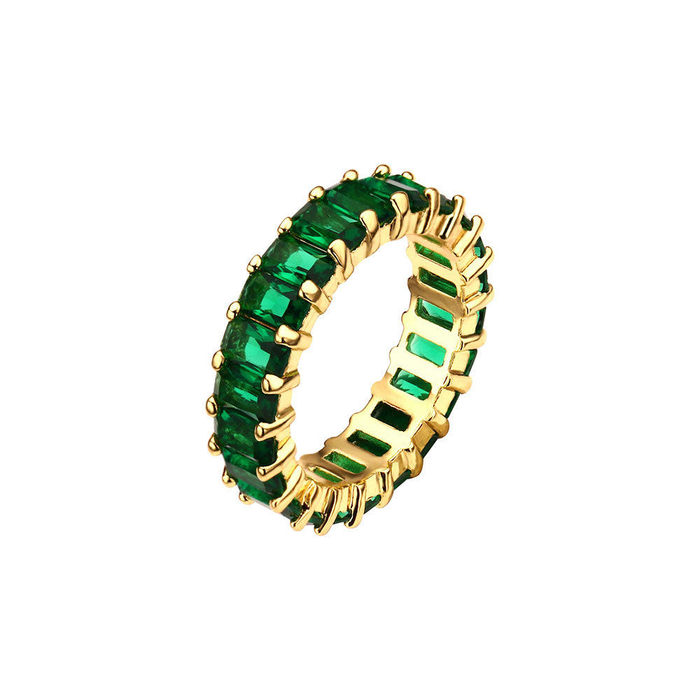 Orek Emera Emerald Zirconia Ring waterproof anti tarnish ring for women