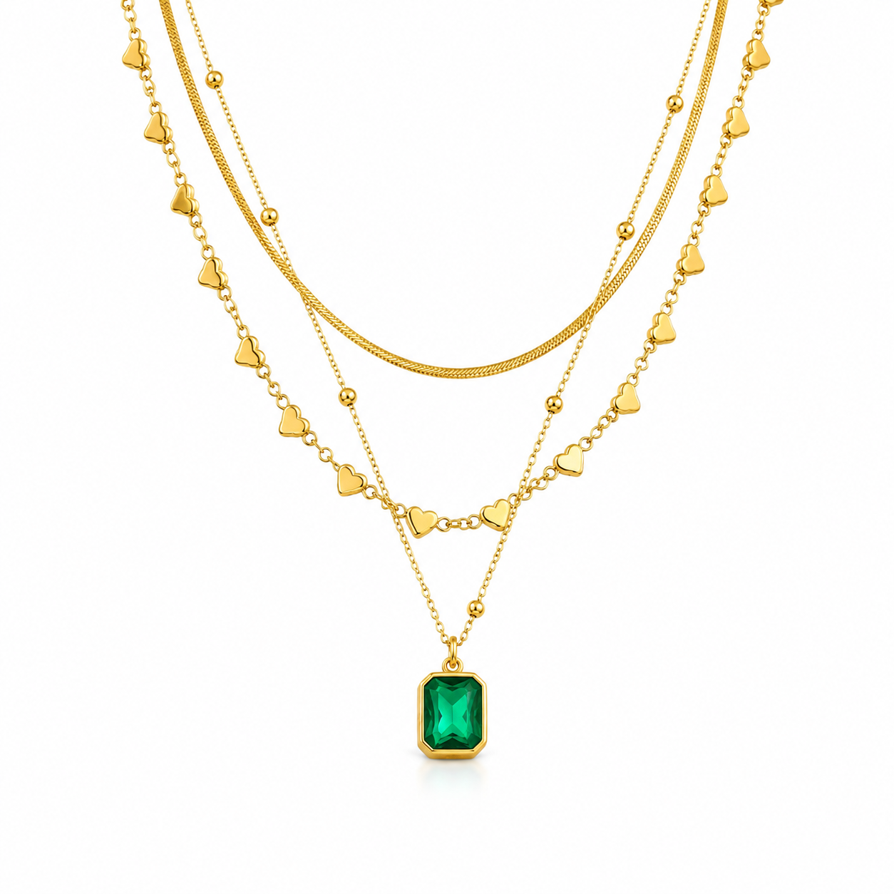 Noira Heart Layers Necklace