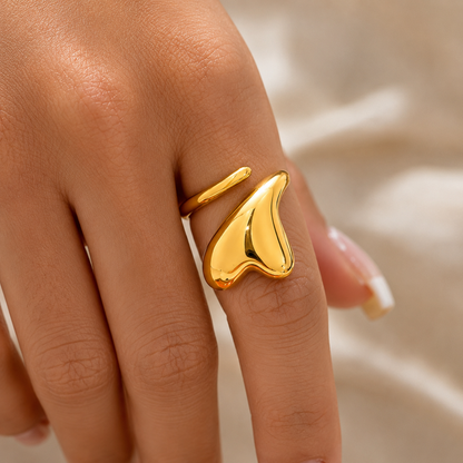 Orek Amora Chunky Heart Ring waterproof anti tarnish ring for women