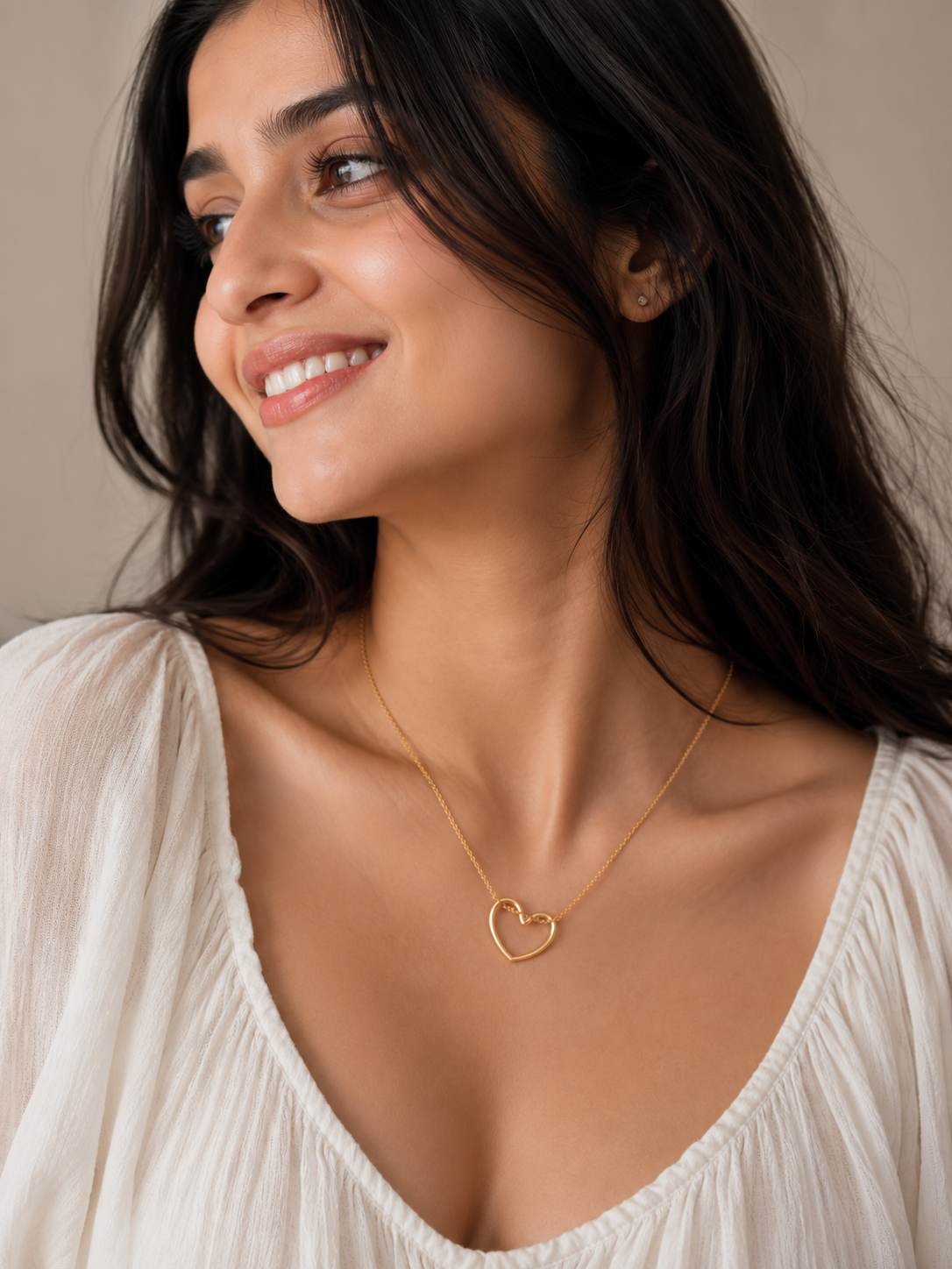 Orek Arelia Pure Heart Necklace necklace styled with everyday outfit