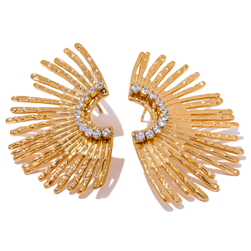 Orek Ivra Golden Petal Earring waterproof anti tarnish earrings for women