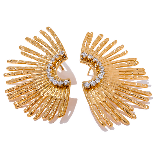 Orek Ivra Golden Petal Earring waterproof anti tarnish earrings for women