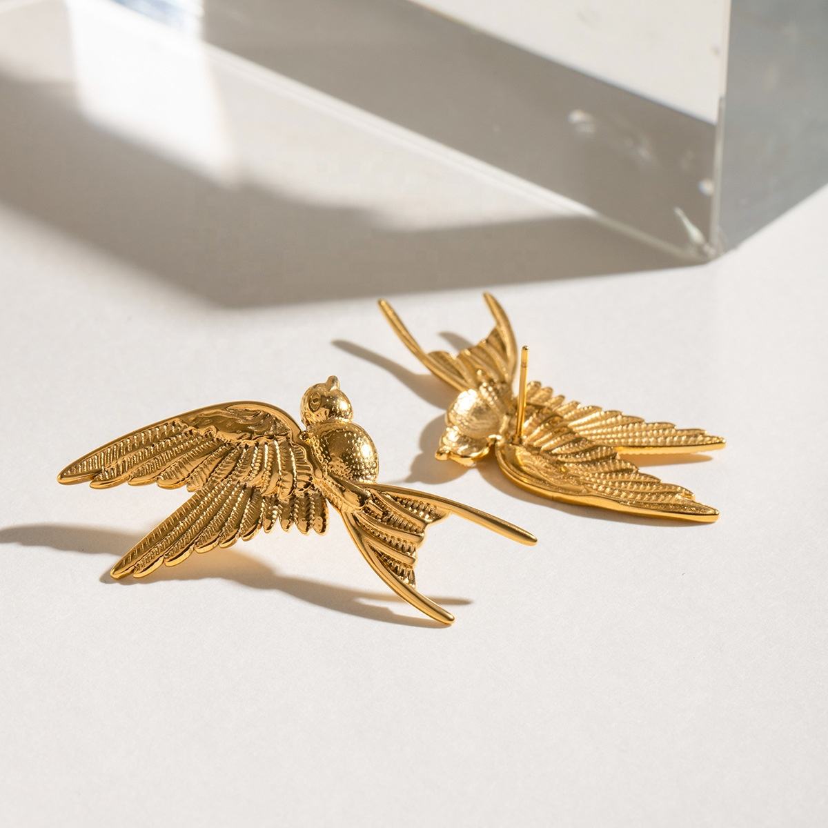 Orek Elara Peace Kingfisher Wing Earring earrings styled with everyday outfit