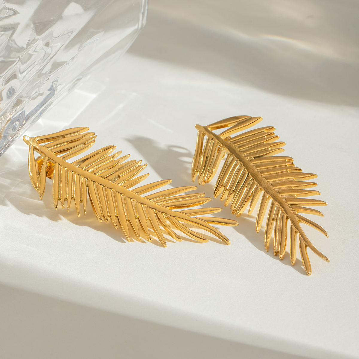 Orek Harmony Leaf Pair Earrings earrings styled with everyday outfit
