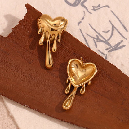 Orek Noira Molten Heart Earring earrings styled with everyday outfit