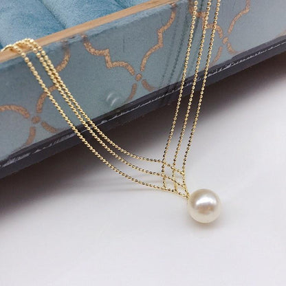 Orek Luna Siren Pearl Necklace, hypoallergenic 2.5 micron stainless steel, anti-tarnish & waterproof, 1 Year Exchange