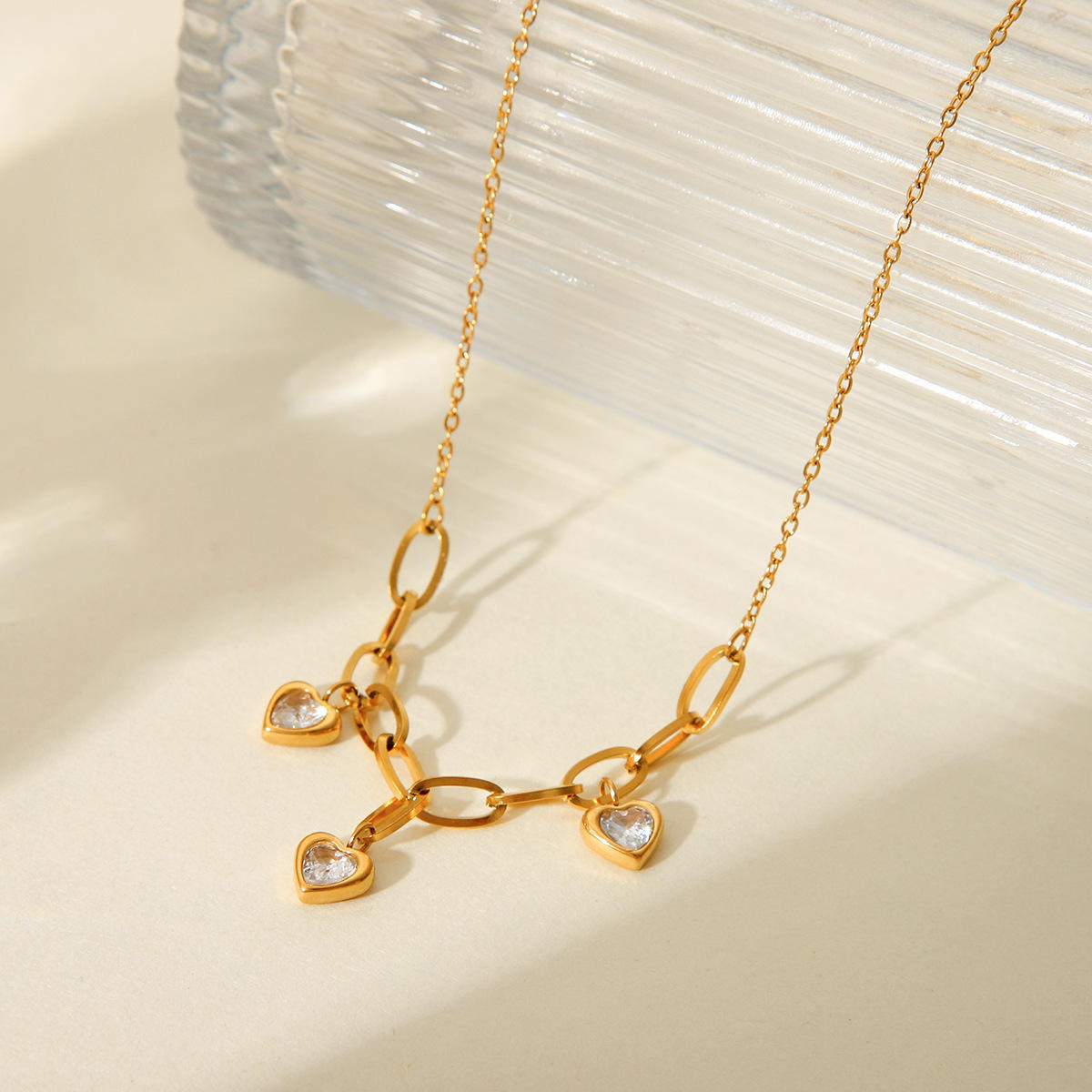 Orek Evara Heart Link Necklace necklace styled with everyday outfit