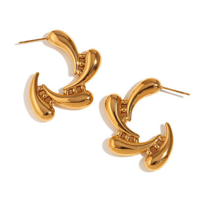 Orek Golden Bloom Drop Earrings waterproof anti tarnish earrings for women
