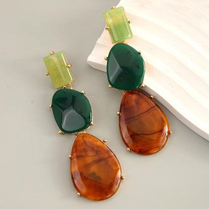 Orek Solene Vintage Teardrop Dangler earrings styled with everyday outfit