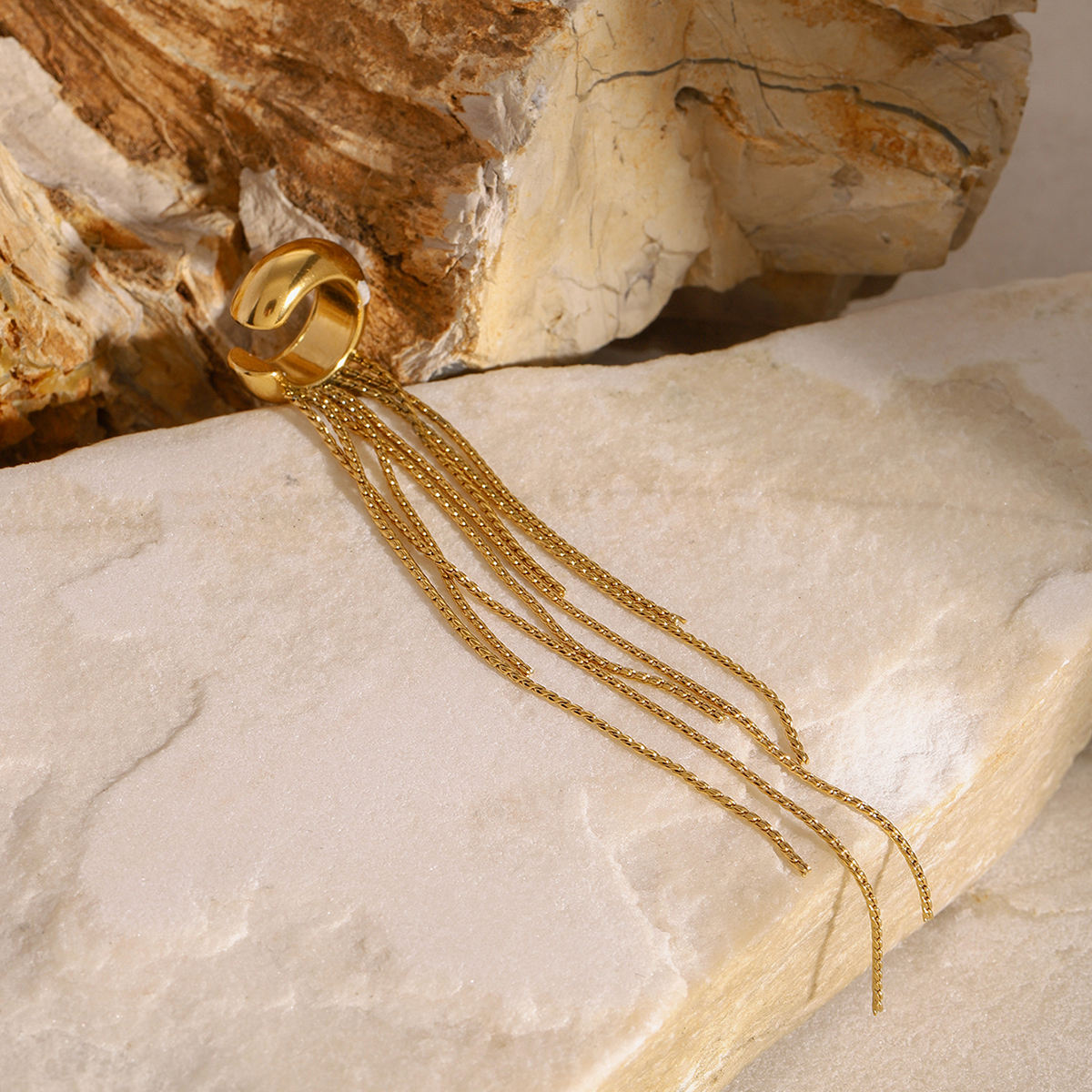Orek Elara Peace Tassel Cuff earrings gift packaging
