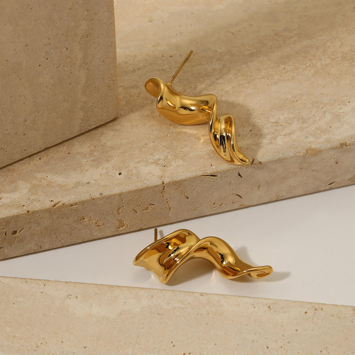 Orek Nyra Twisted Chunky Earrings earrings styled with everyday outfit
