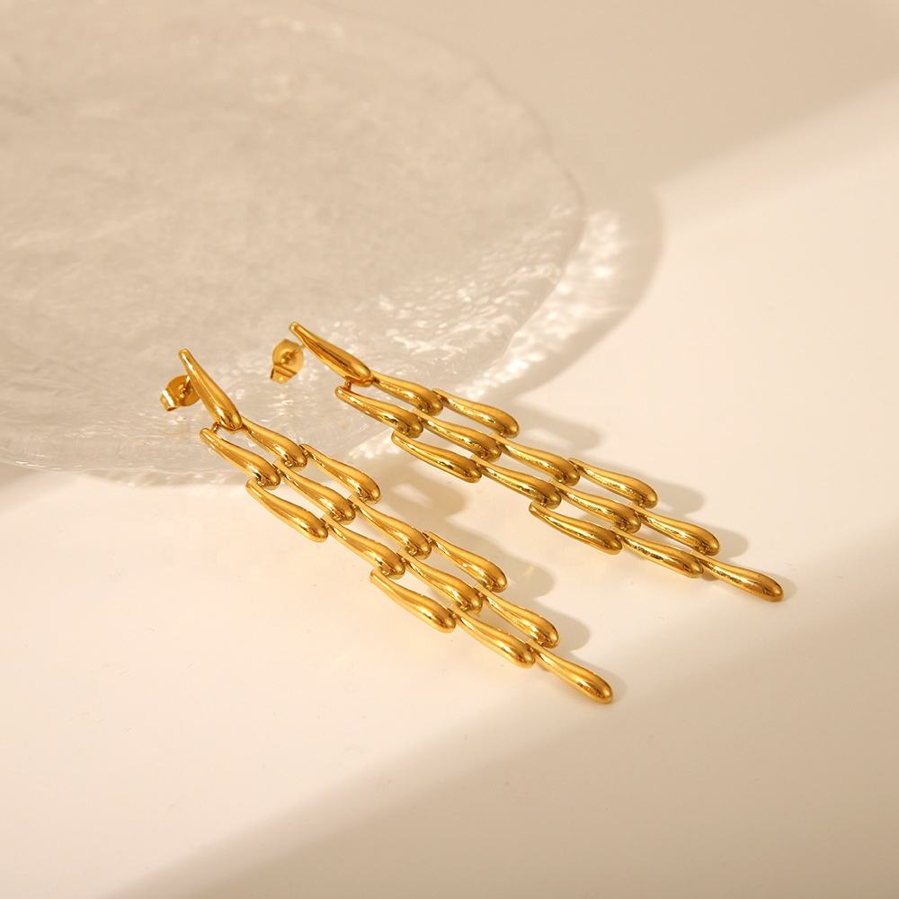 Orek Woven Tassel Drop Earrings waterproof anti tarnish earrings for women
