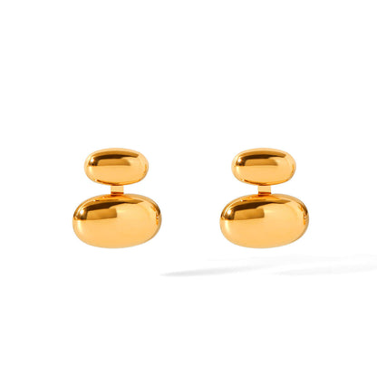 Orek Evra Smooth Glassy Vintage Studs waterproof anti tarnish earrings for women