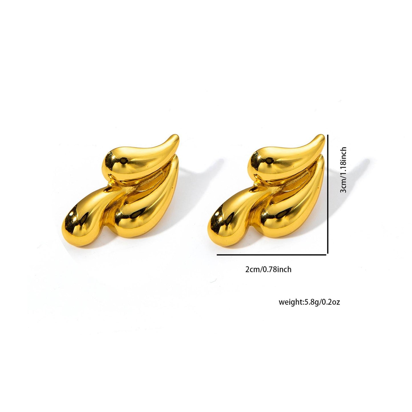 Orek Golden Swirl Drop Earrings earrings gift packaging