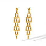 Tassel Woven Drop Long 18k Gold Plated Earring