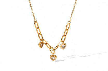 Orek Evara Heart Link Necklace waterproof anti tarnish necklace for women