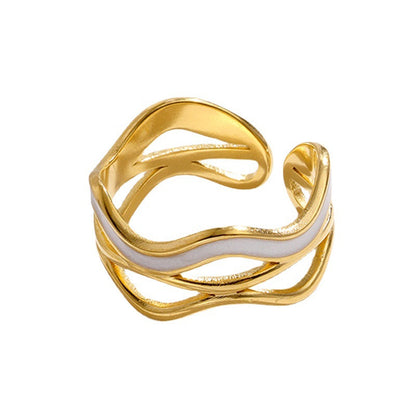 Orek Petalia Pearl Flower Ring waterproof anti tarnish ring for women