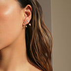 OREK Radiant Elegance Pear Crystal Removable Studs Anti Tarnish Gold Plated Jewelry 2.5 Micron Premium Finish Long Lasting with 1 Year Exchange Warranty