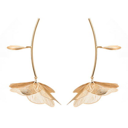 Orek Ivra Bold Flora Dangler earrings gift packaging