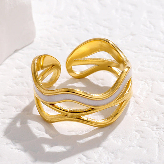 Orek Petalia Pearl Flower Ring waterproof anti tarnish ring for women