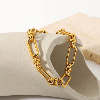 Orek Flat Paperclip Bracelet bracelet styled with everyday outfit