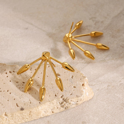 Orek Punk Arrow Vintage Stud earrings styled with everyday outfit