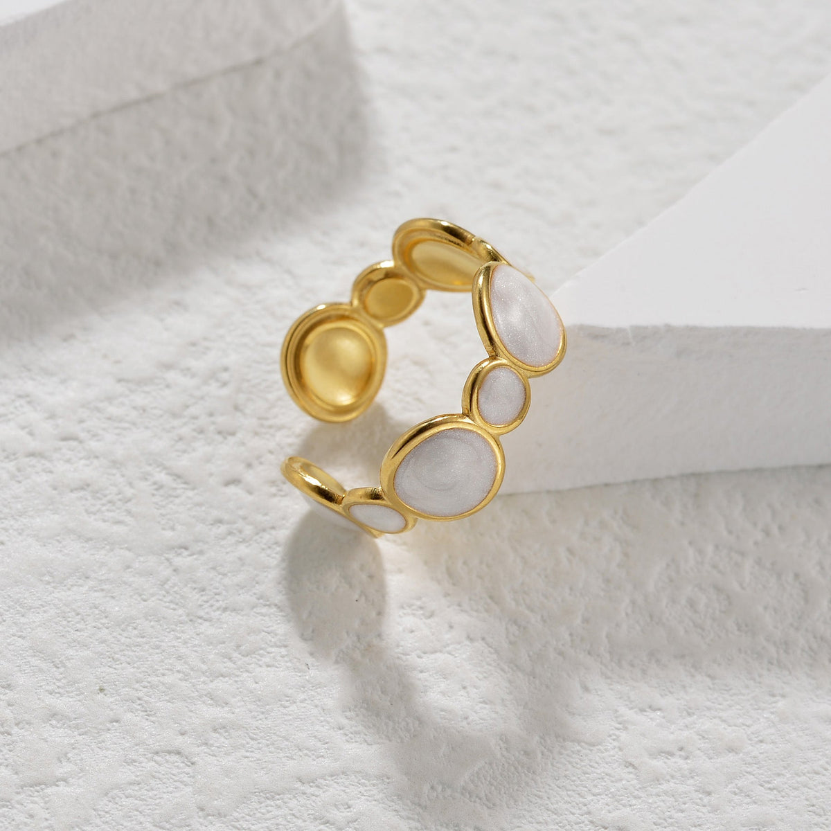 Orek Strata Wide Band Ring waterproof anti tarnish ring for women