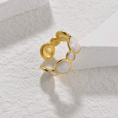 Orek Strata Wide Band Ring waterproof anti tarnish ring for women