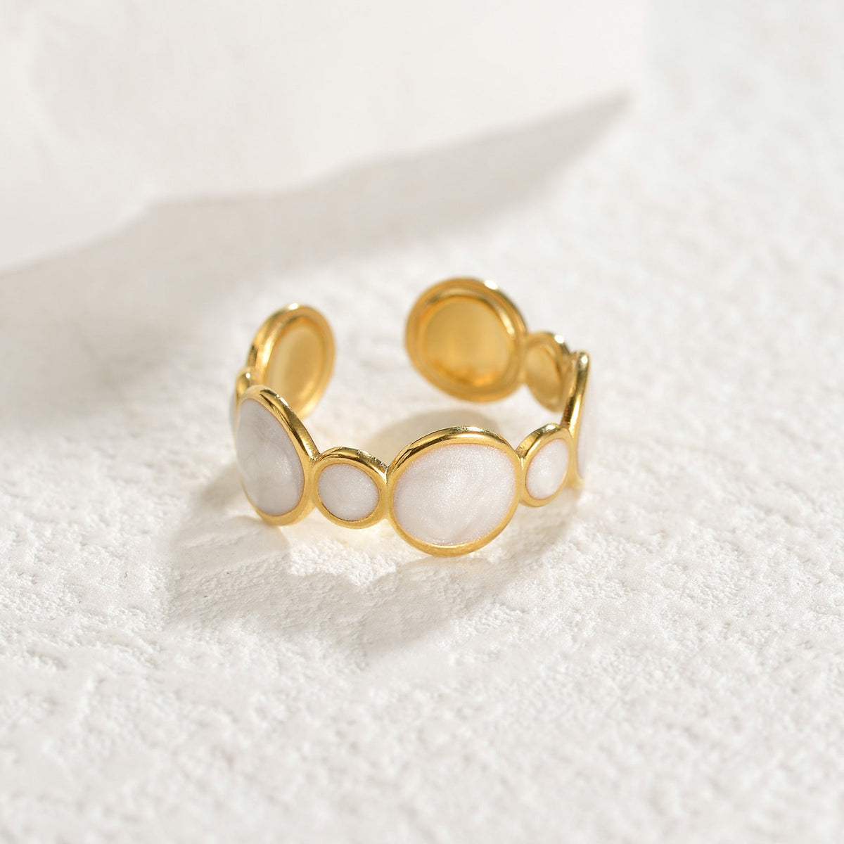 Orek Strata Wide Band Ring ring styled with everyday outfit