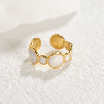 Orek Strata Wide Band Ring ring styled with everyday outfit