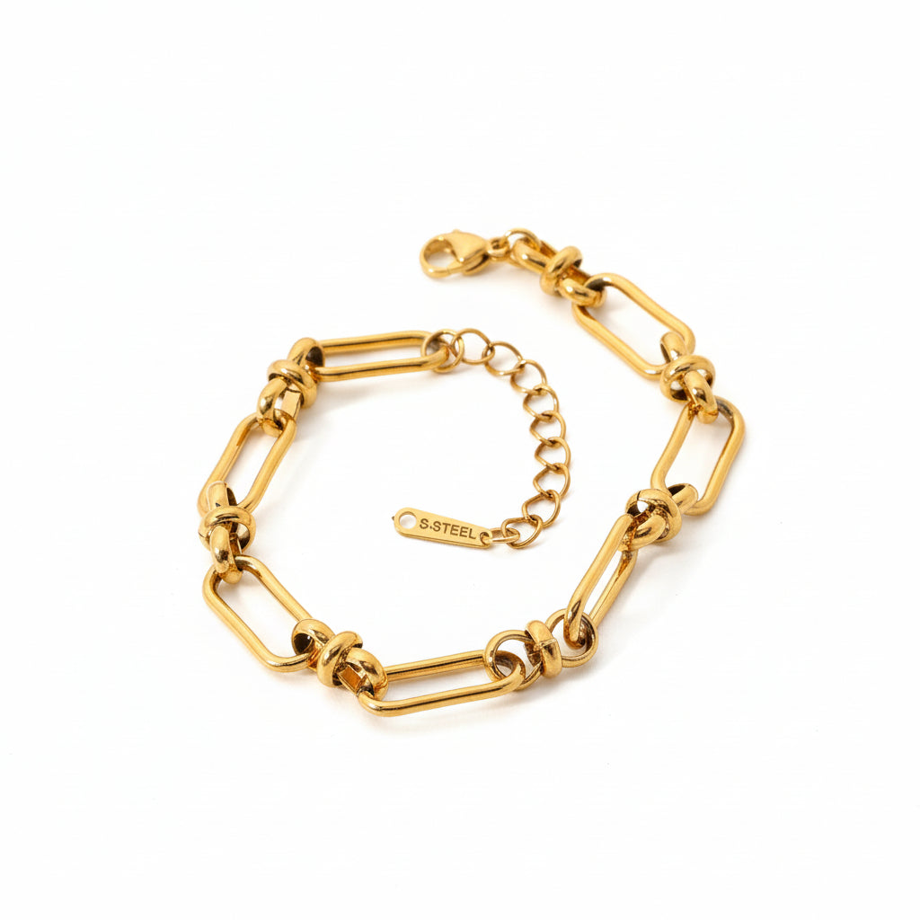 Orek Flat Paperclip Bracelet waterproof anti tarnish bracelet for women