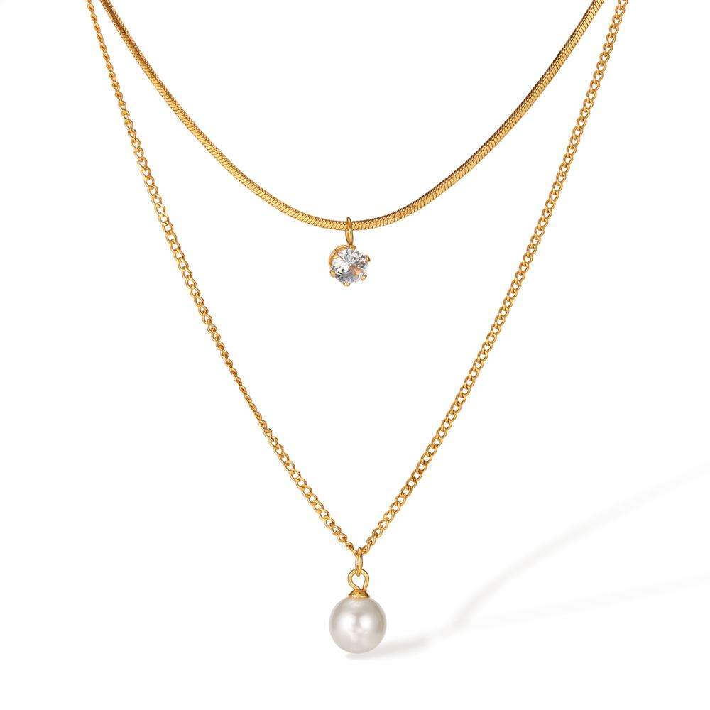 Orek Evara Twin Grace Necklace waterproof anti tarnish necklace for women