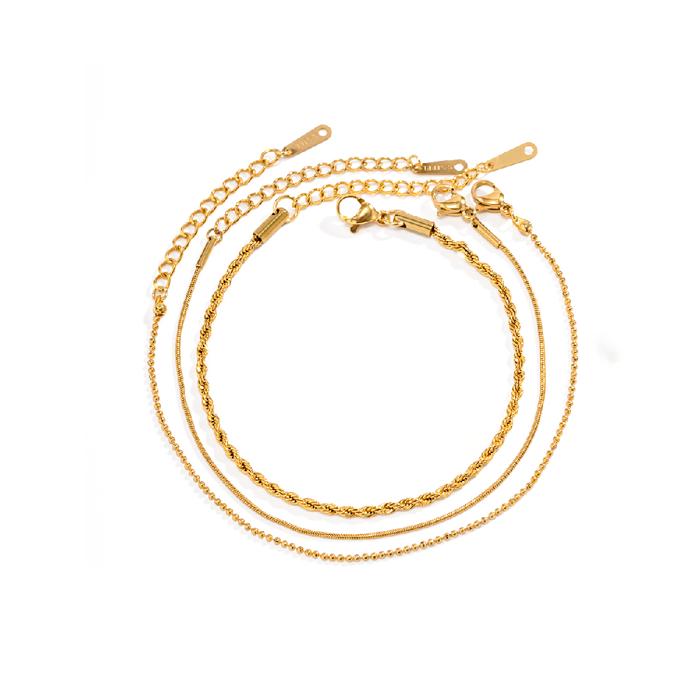 Orek Trio Beaded Stack Bracelet waterproof anti tarnish bracelet for women