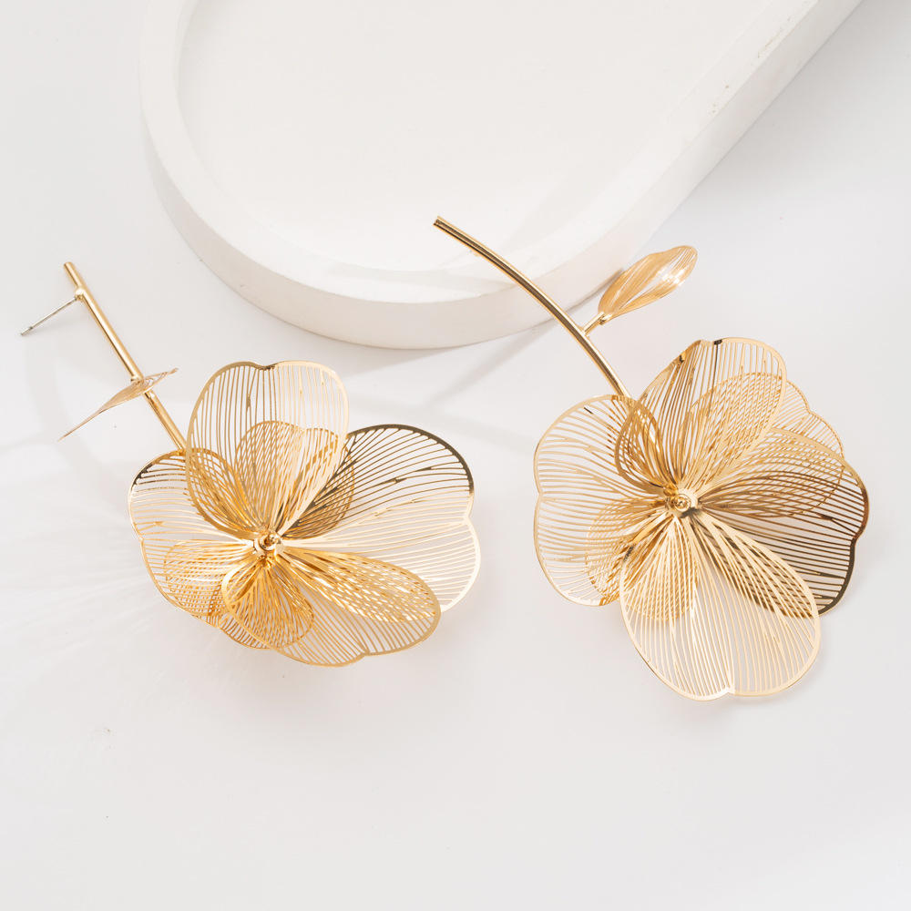 Orek Ivra Bold Flora Dangler waterproof anti tarnish earrings for women