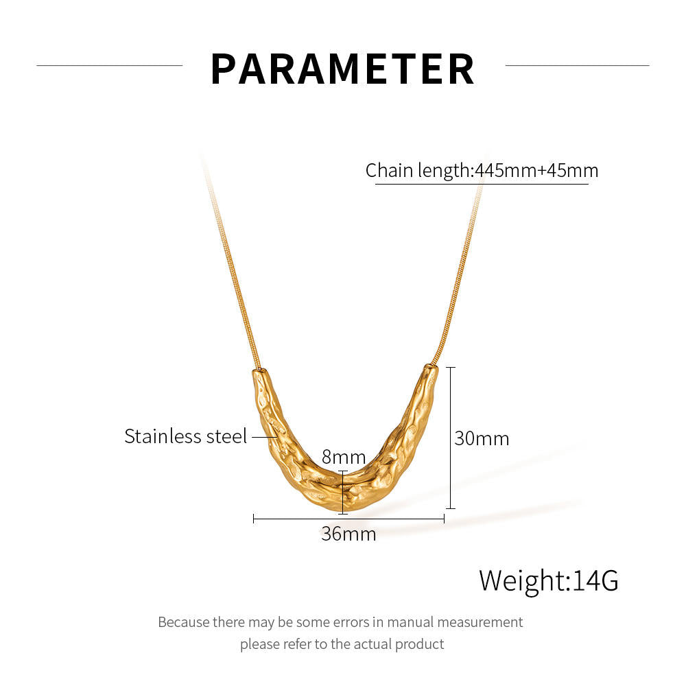 Orek Oria Hammered Calm Necklace worn — pendant necklaces for Daily wear