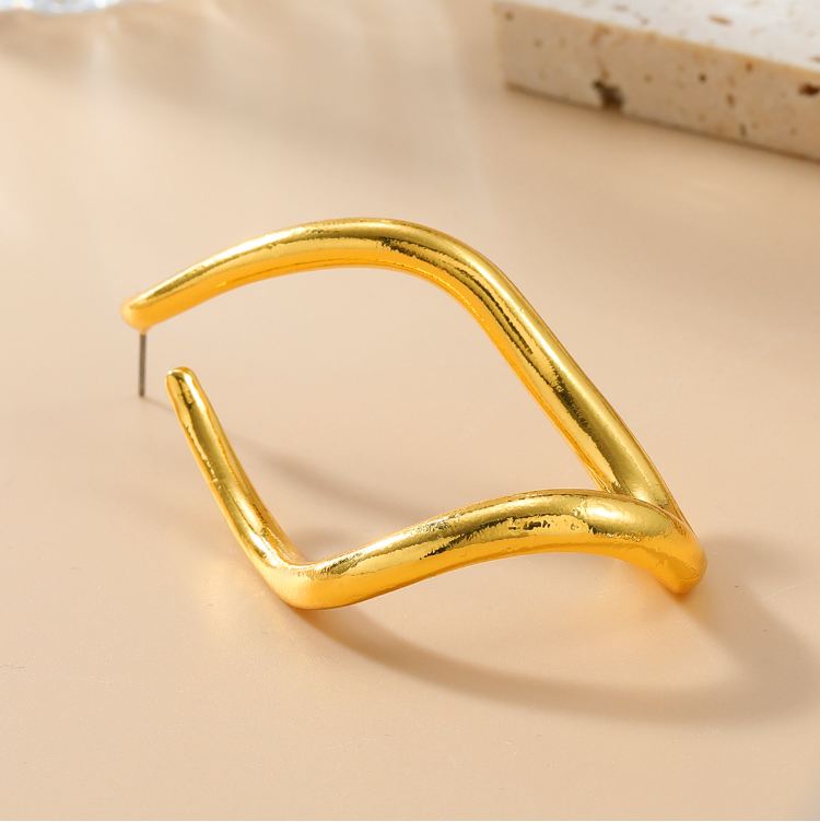 Unique ZA Metal Twisted Earrings – Minimalist Party Earrings