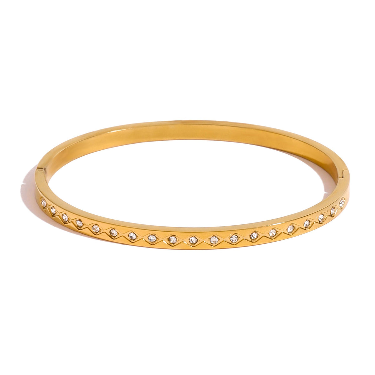 Orek Elyra Sparkle Clasp Bangle waterproof anti tarnish bracelet for women