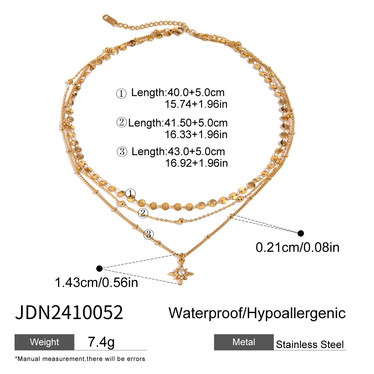 Orek Aira Star Layers Necklace styled look, layered necklaces